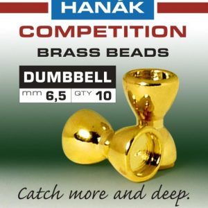 Brass Beads Dumbbell Gold